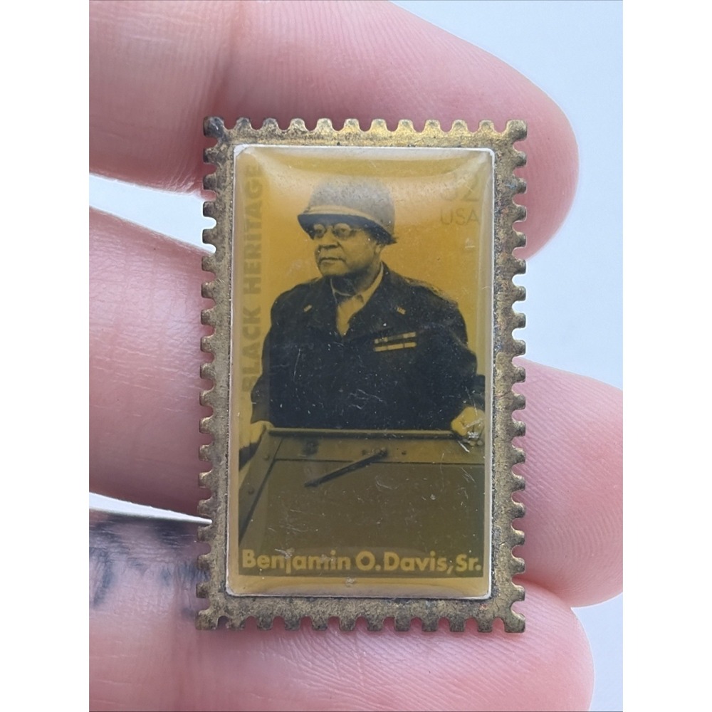 USPS United States Postal Service Stamp Benjamin O Davis Sr. Army Lapel Hat Pin